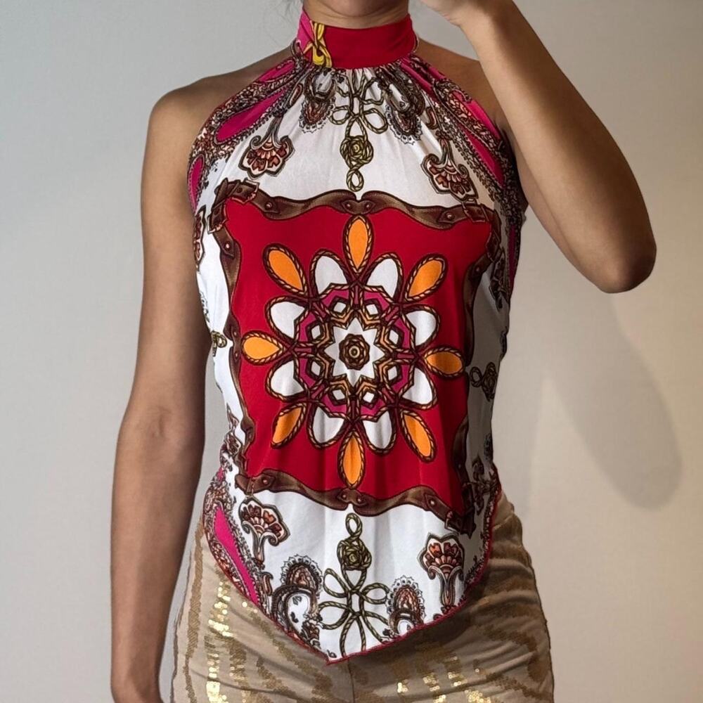 Red and White Top L